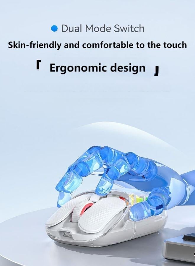 Mouse, wireless Bluetooth mouse, tri-mode Bluetooth wireless gaming mouse, lightweight and non-slip, PixArt PAW3311 sensor, 22K DPI, supports Bluetooth/2.4GHz/wired connection, suitable for PC/MAC. - Image 3